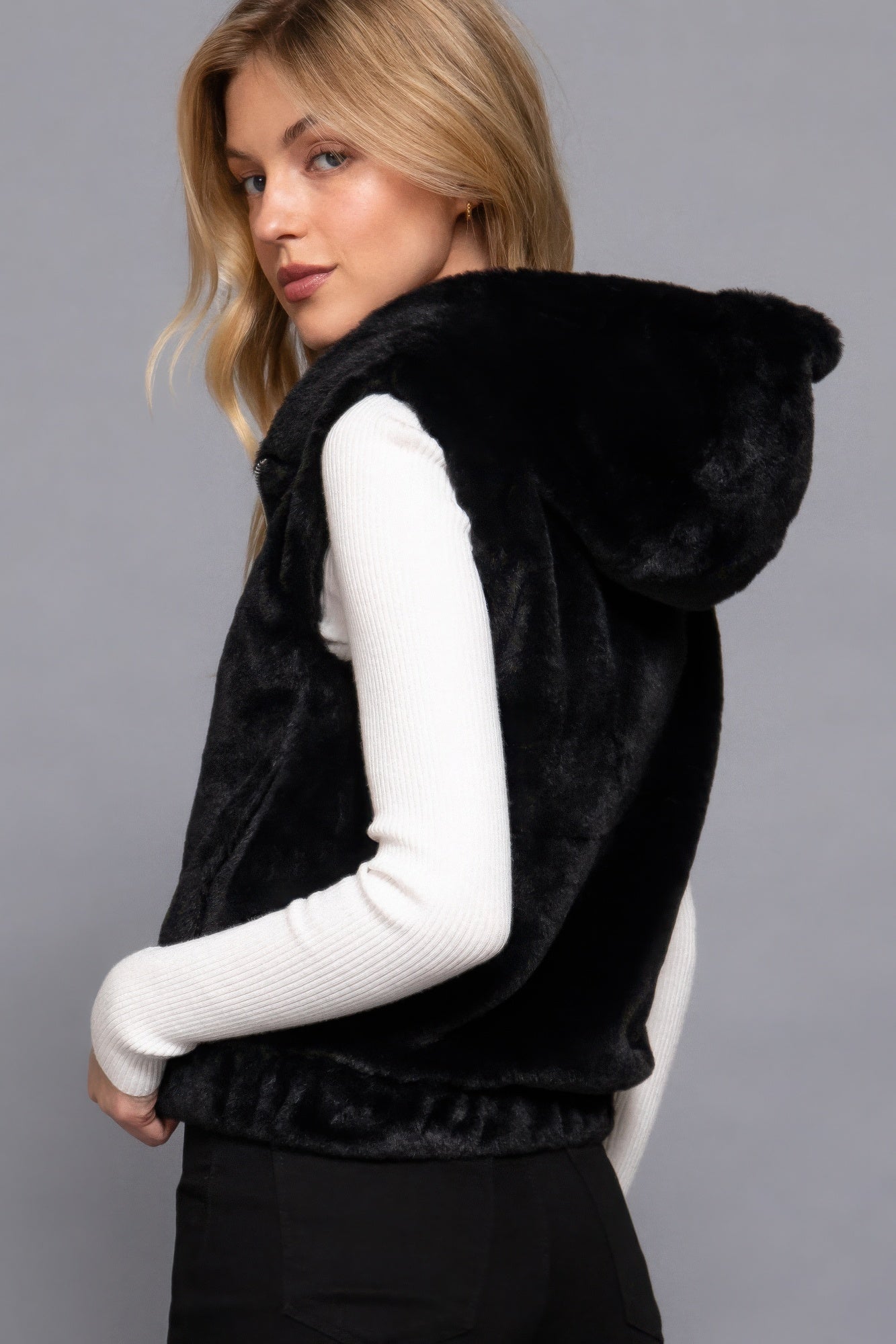 Faux Vest Black